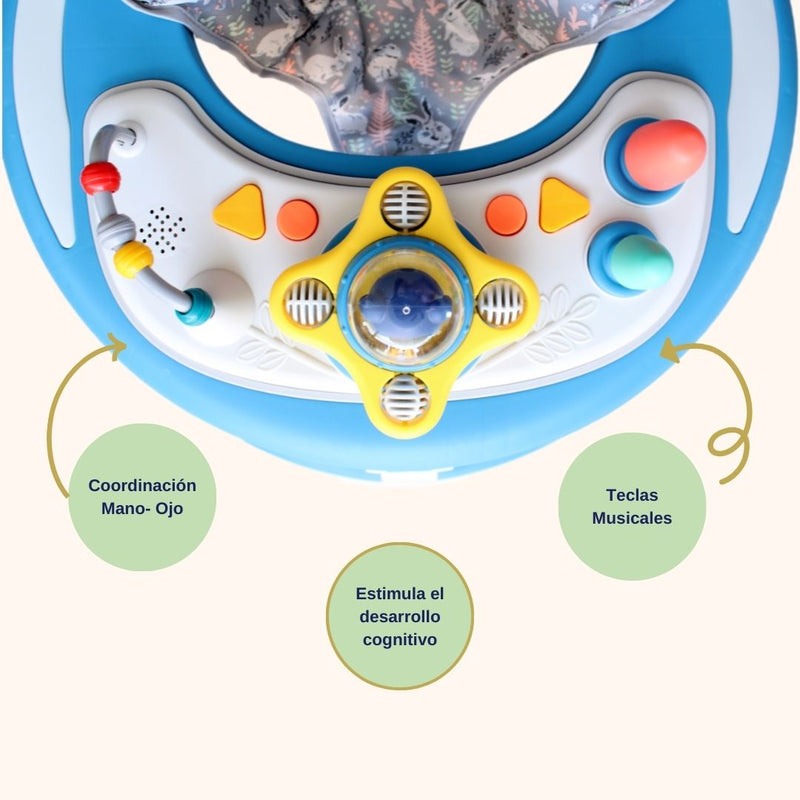 CAMINADOR PARA BEBÉ CON JUEGOS INTERACTIVOS Y-W417 MUNBE ROSADO