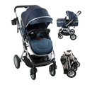 COCHE CUNA MOISES RONDA 135 AZUL EBABY