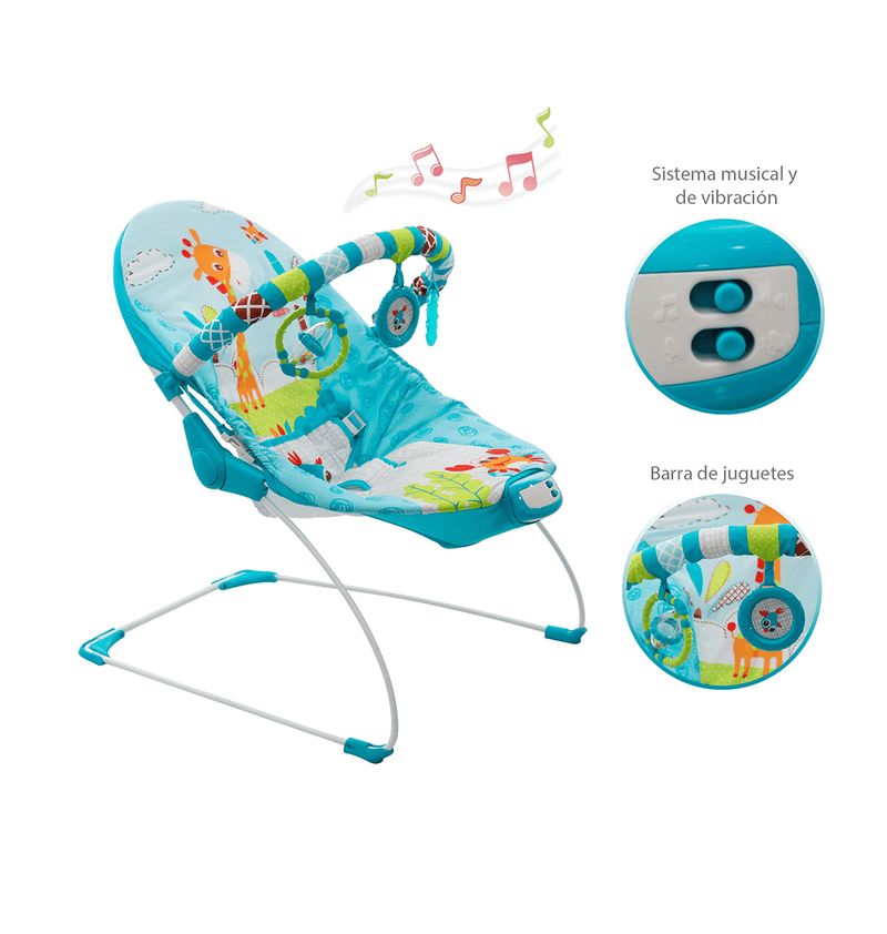 SILLA BOUNCER MUSICAL PB2002 PREMIUM BABY AZUL