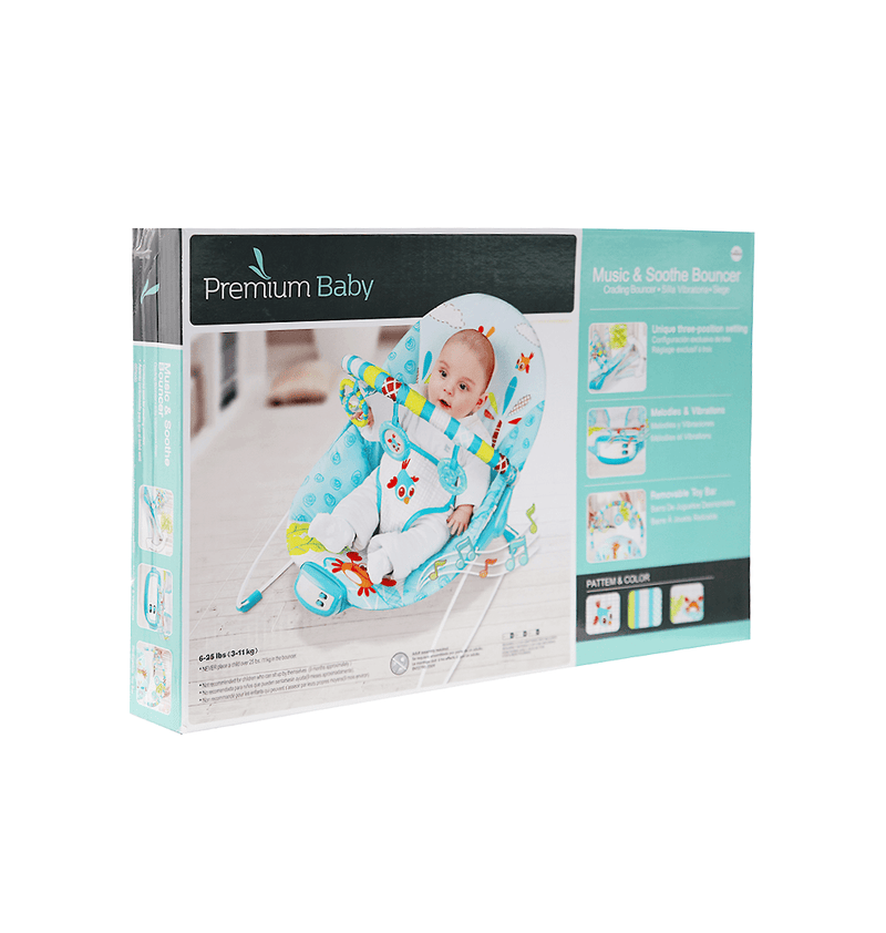 SILLA BOUNCER MUSICAL PB2002 PREMIUM BABY AZUL