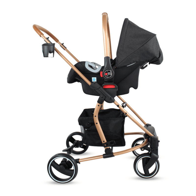 COCHE TRAVEL SYSTEM PRIMA SL461A GOLD BLACK BEBESIT -