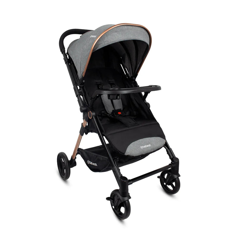 COCHE REVERSIBLE CITY JC100 - GRIS BEBESIT