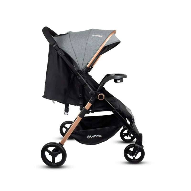 COCHE REVERSIBLE CITY JC100 - GRIS BEBESIT