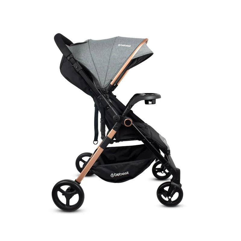 COCHE REVERSIBLE CITY JC100 - GRIS BEBESIT