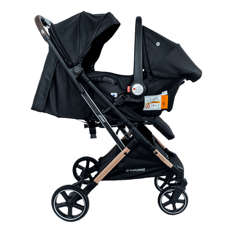 COCHE TRAVEL SYSTEM COMPACTO PIXEL JTS602 BEBESIT NEGRO -