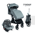 COCHE TRAVEL SYSTEM COMPACTO PIXEL JTS602 BEBESIT GRIS -