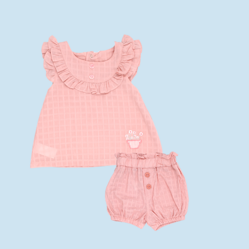 CONJUNTO SHORT BEBE NIÑA 50142 FOR BABY