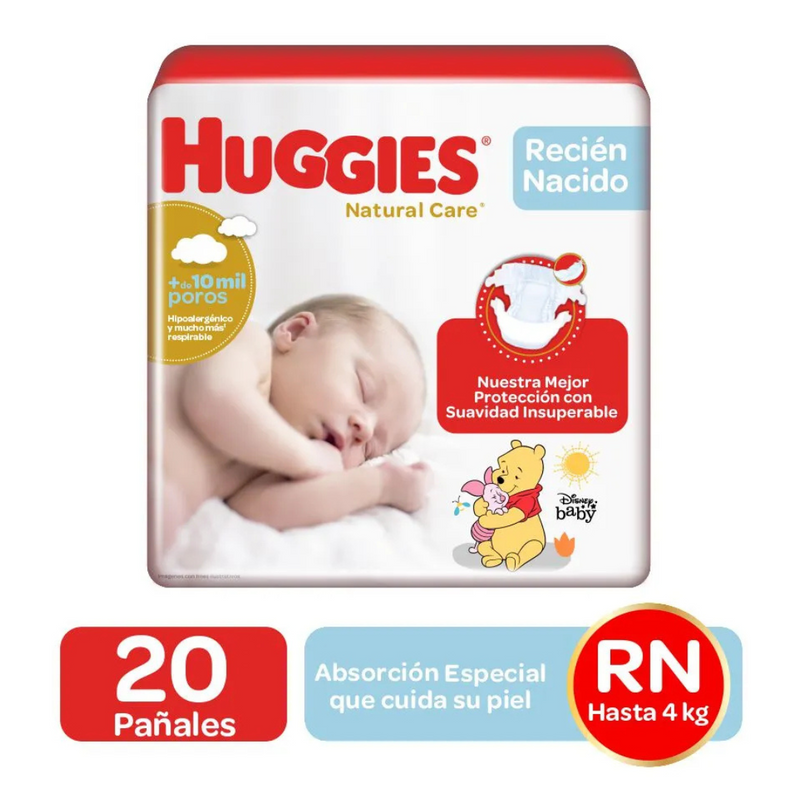 PAÑAL NATURAL CARE RECIÉN NACIDO X20 HUGGIES