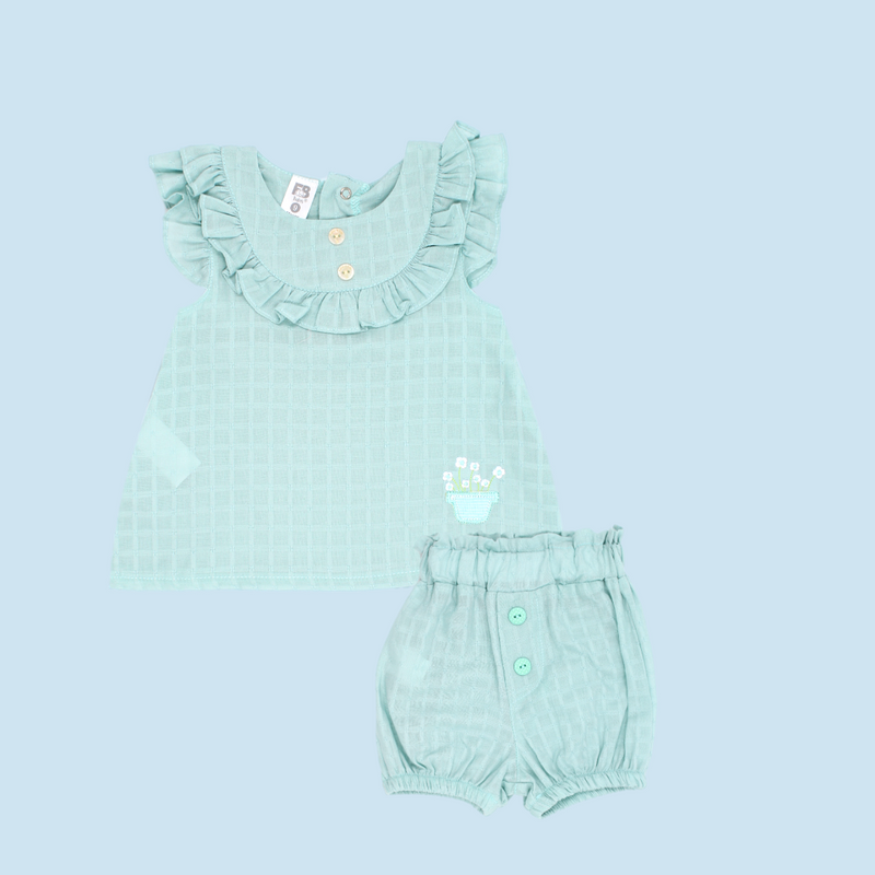 CONJUNTO SHORT BEBE NIÑA 50142 FOR BABY