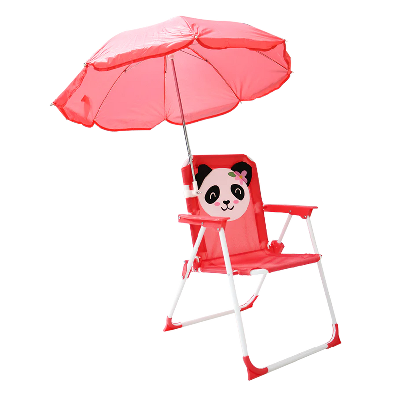 SILLA PLAYERA CON SOMBRILLA PARA NIÑOS ESTAMPADO DE PANDA 093-557 MUNBE