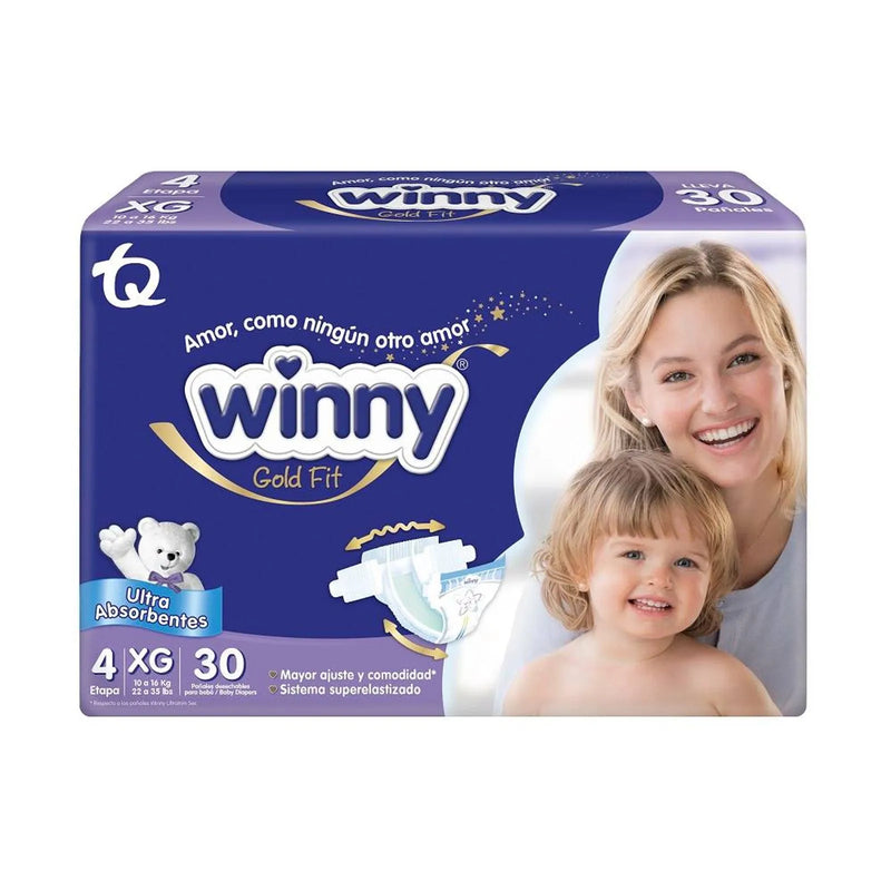 PAÑALES WINNY GOLD ETAPA 4 X30 UND