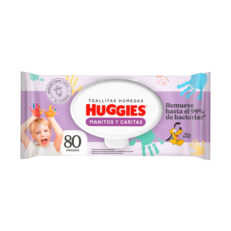 TOALLITAS HÚMEDAS HUGGIES MANITOS Y CARITA X80