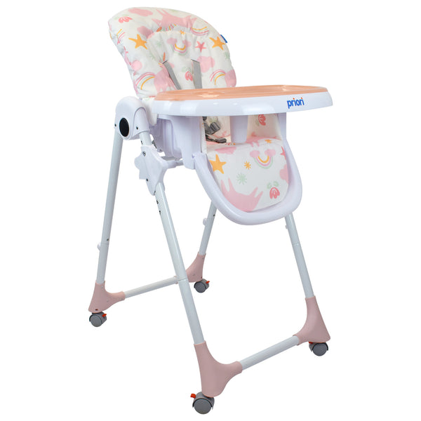 SILLA PARA COMER BEBE CHARLIE PRIORI ROSADO -