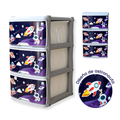 ORGANIZADOR DECORADO ASTRONAUTA X3 RIMO