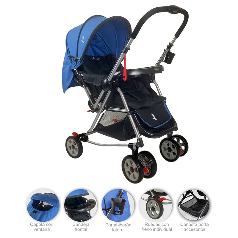 COCHE MECEDORA BALANCE PREMIUM BABY AZUL