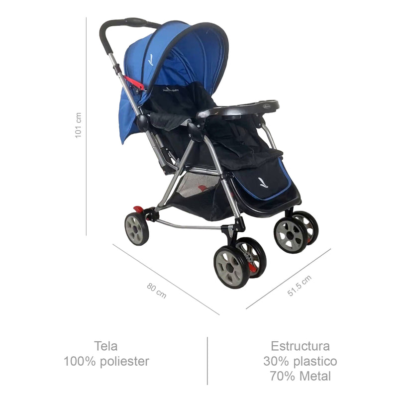 COCHE MECEDORA BALANCE PREMIUM BABY AZUL