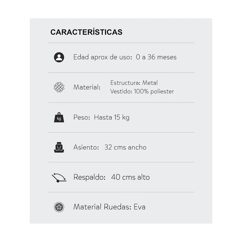COCHE MECEDORA BALANCE PREMIUM BABY ROSADO