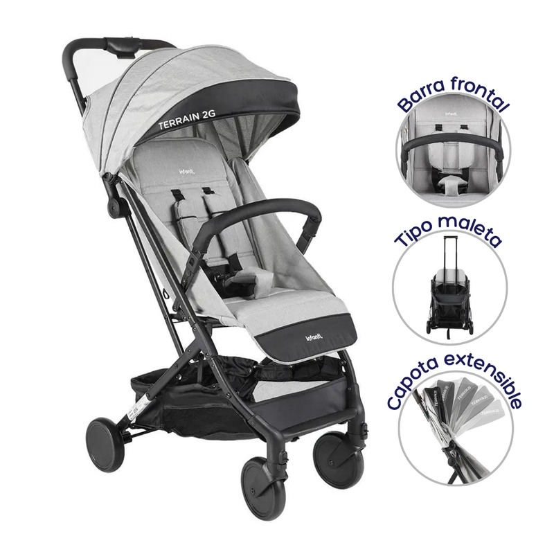 COCHE PASEO TERRAN 2G MELANGE INFANTI GRIS CLARO