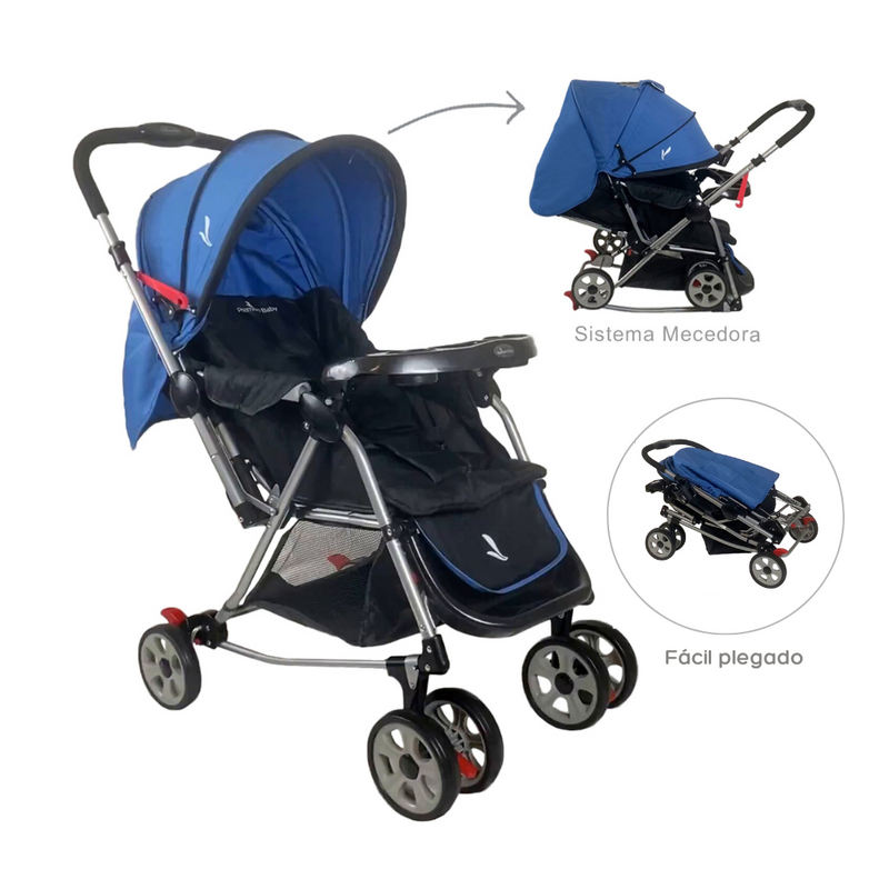 COCHE MECEDORA BALANCE PREMIUM BABY AZUL