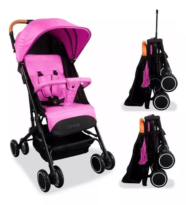 COCHE COMPACTO BIT JC207 - ROSADO BEBESIT