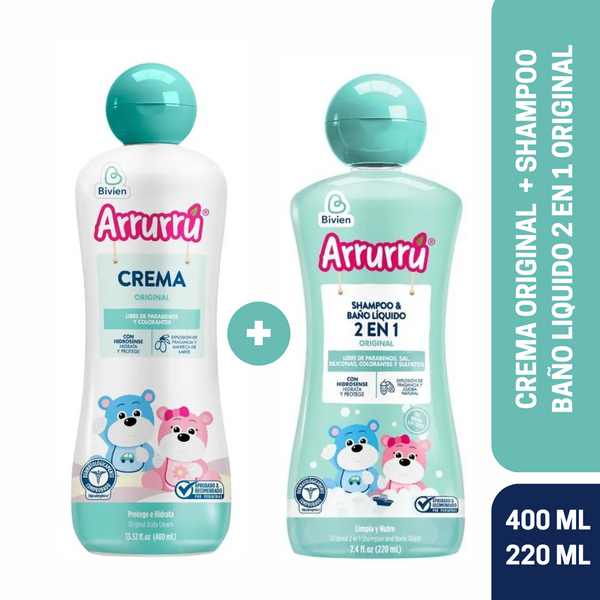 CREMA ORIGINAL X400ML+SHAMPOO 2EN1 X220 AAB379 ARRURÚ