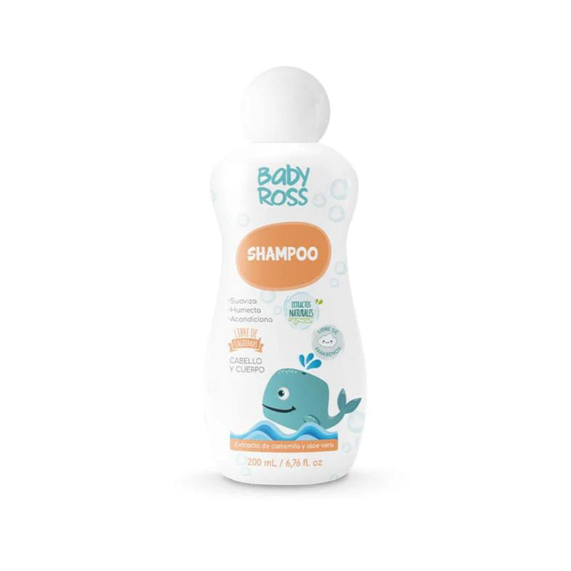 SHAMPOO CON EXTRACTO DE CAMOMILA Y ALOE VERA X1000 GR BABY ROSS