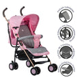 COCHE PASEADOR BASTON ZAZU EB217 ROSADO EBABY