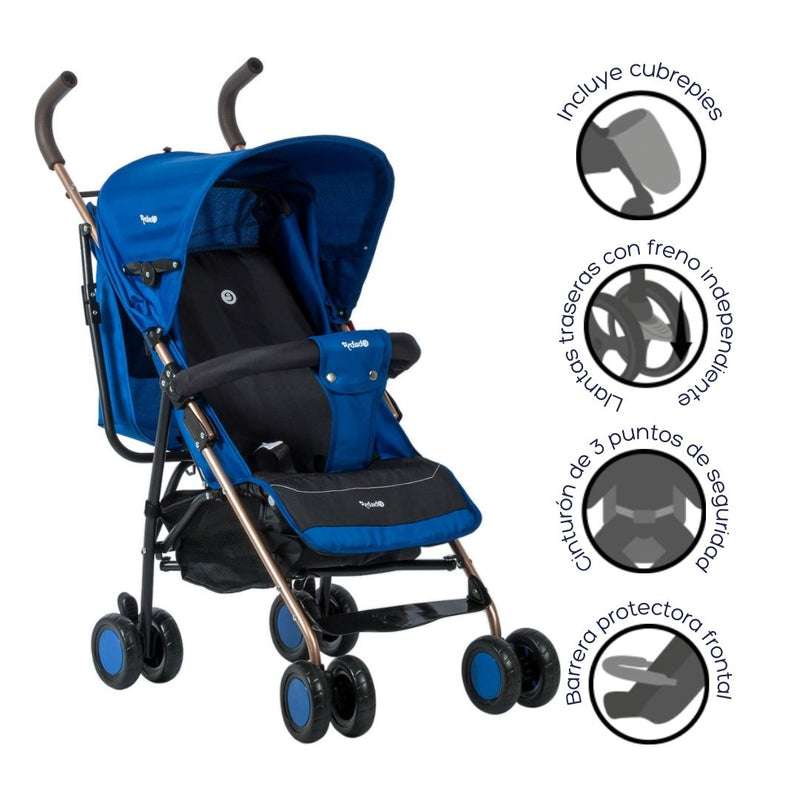 COCHE PASEADOR BASTON ZAZU EB217 AZUL EBABY