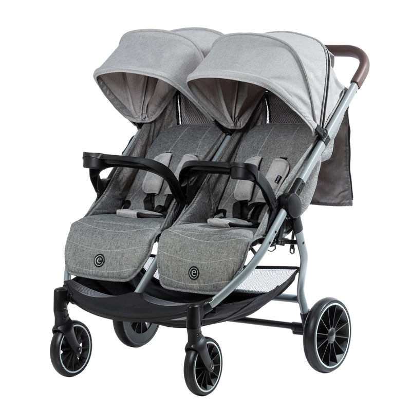 COCHE GEMELAR LEO & LEA EB202-1 EBABY GRIS CLARO -