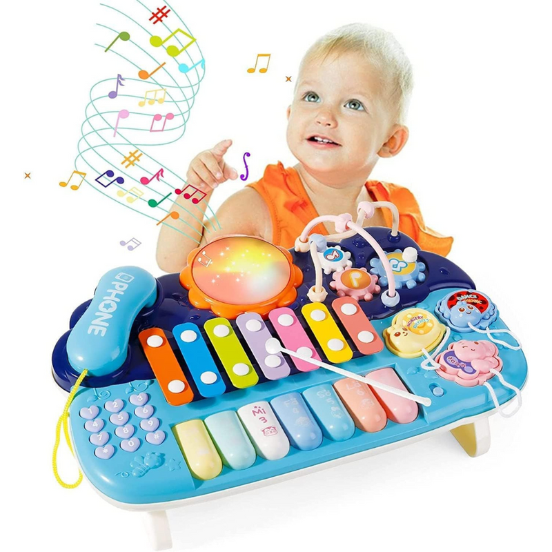 PIANO MUSICAL CON LUZ, JUGUETE INTERACTIVO PARA DESARROLLAR HABILIDADES MUSICALES YL512 MUNBE