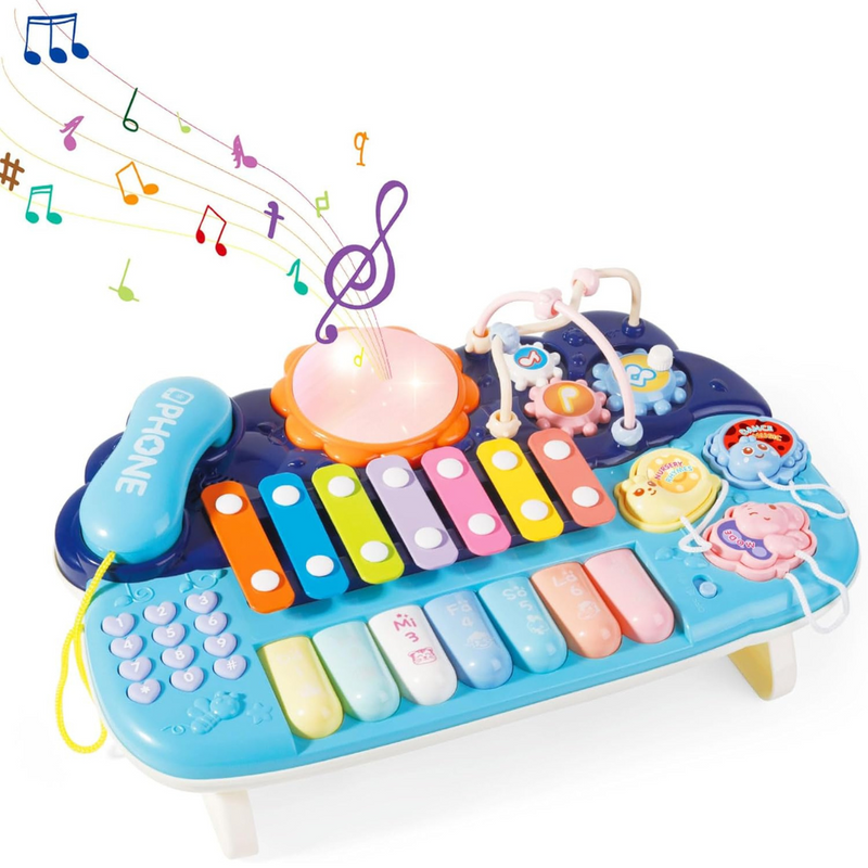 PIANO MUSICAL CON LUZ, JUGUETE INTERACTIVO PARA DESARROLLAR HABILIDADES MUSICALES YL512 MUNBE