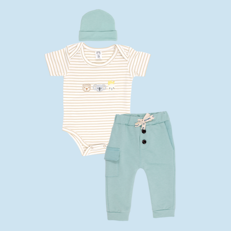 CONJUNTO X3 PZS BEBE NIÑO 10808 FOR BABY