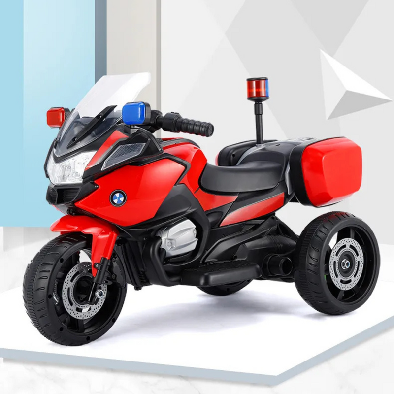 MOTO ELECTRICA INFANTIL ESTILO POLICIA - ¡SEGURIDAD Y DIVERSIÓN EN CADA PASEO Y-MB7100 MUNBE ROJO