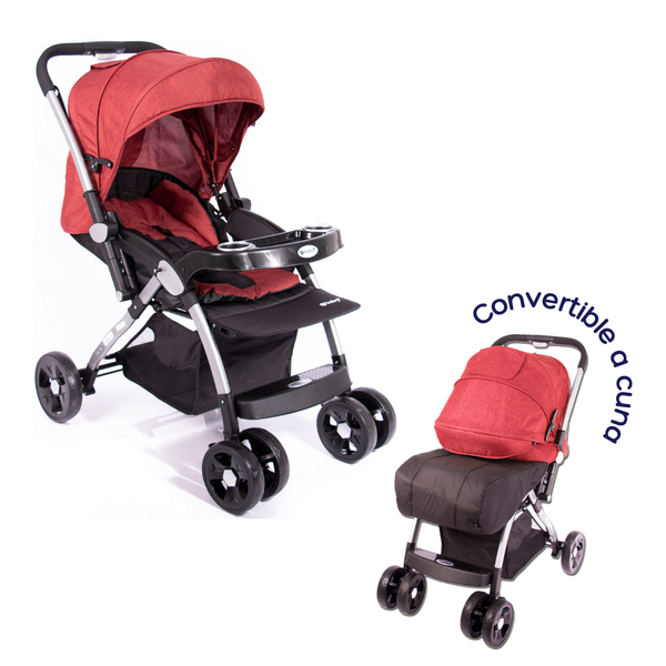 COCHE / CUNA KUPER EB1143 ROJO EBABY