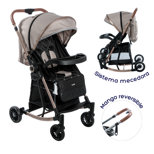 COCHE MECEDORA BOUNCY EB116 BEIGE EBABY