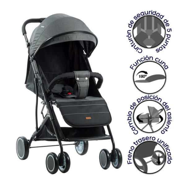 COCHE MALETA FAISE EB145 GRIS EBABY