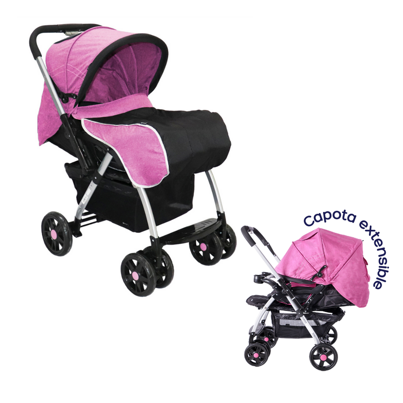 COCHE PASEO ROSSY EB1130 ROSADO EBABY