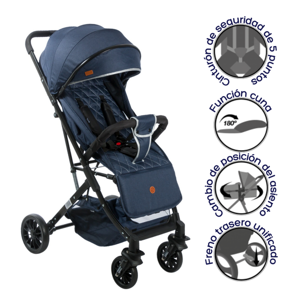 COCHE MALETA BALU EB138 AZUL EBABY