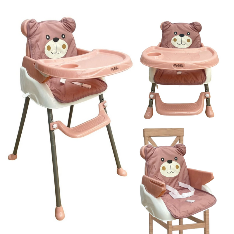 SILLA COMEDOR MLU-PINK (SILLA COMEDOR ALTA, BAJA Y BOOSTER) BEBESITOS