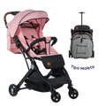 COCHE PASEADOR MALETA COMPACT EB195 ROSADO EBABY