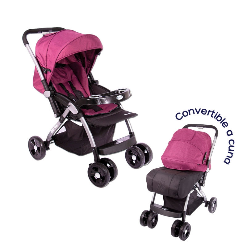 COCHE / CUNA KUPER EB1143 ROSADO EBABY