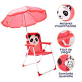 SILLA PLAYERA CON SOMBRILLA PARA NIÑOS ESTAMPADO DE PANDA 093-557 MUNBE