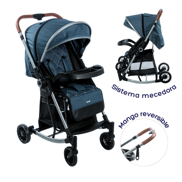 COCHE MECEDORA BOUNCY EB116 AZUL EBABY