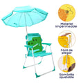 SILLA PLAYERA CON SOMBRILLA PARA NIÑOS ESTAMPADO DE COCODRILO 093-557 MUNBE