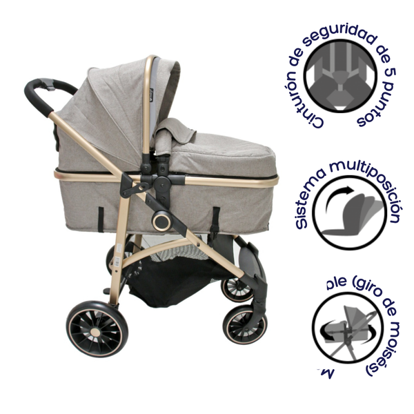 COCHE MOISES CARRI DELUXE EB129 BEIGE EBABY