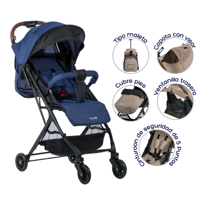 COCHE MALETA KALAN EB191 AZUL EBABY