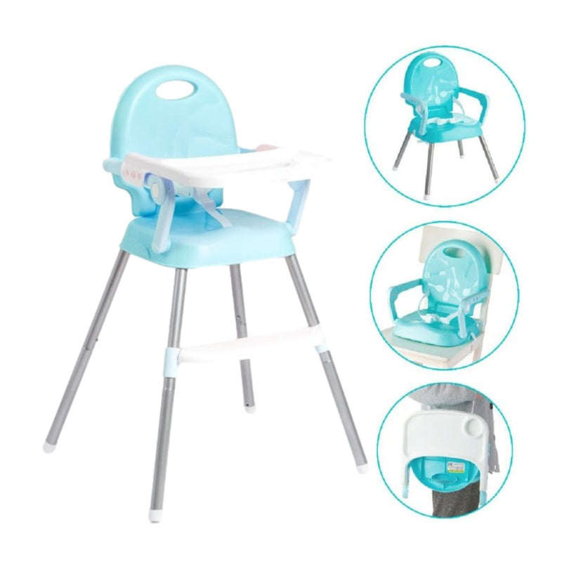 SILLA COMEDOR 3EN1 (SILLA COMEDOR ALTA, BAJA Y BOOSTER) 518 AZUL BABY KAYS