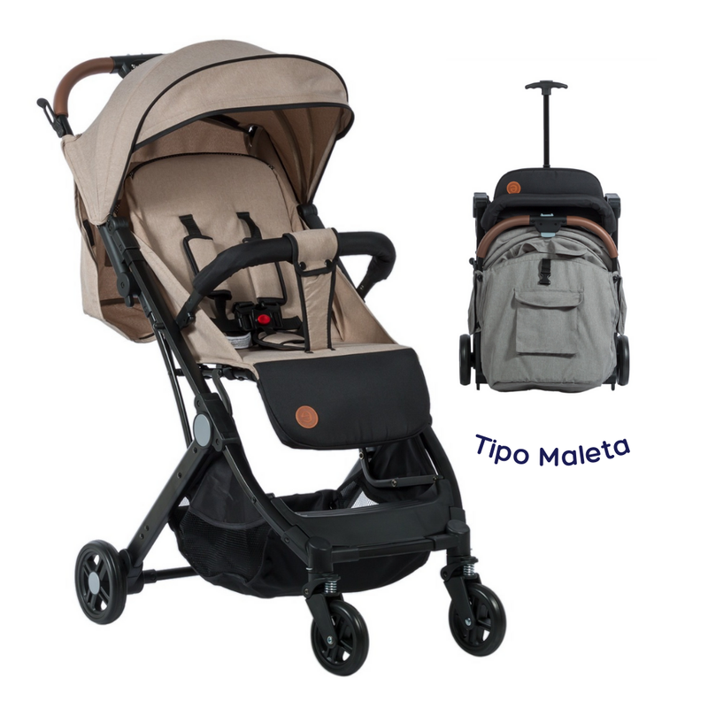 COCHE PASEADOR MALETA COMPACT EB195 BEIGE EBABY