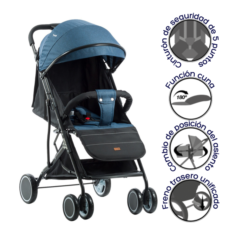 COCHE MALETA FAISE EB145 AZUL EBABY