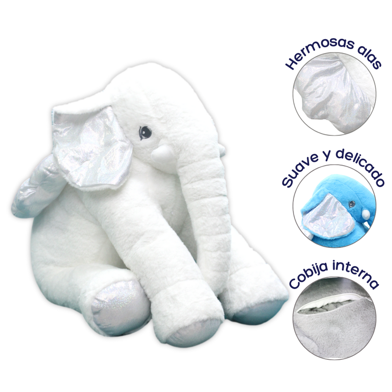 ALMOHADA ELEFANTE + COBIJA ¡SUAVE, TIERNO Y PERFECTO PARA TU BEBÉ! LA GLORIA